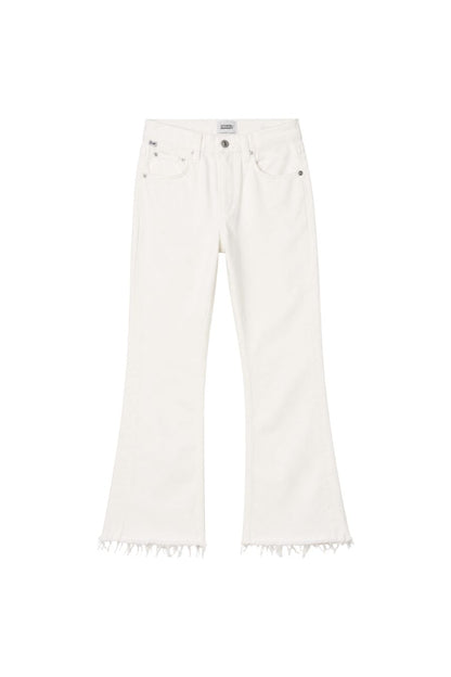 Goldie Ankle Kick Flare in Soft White