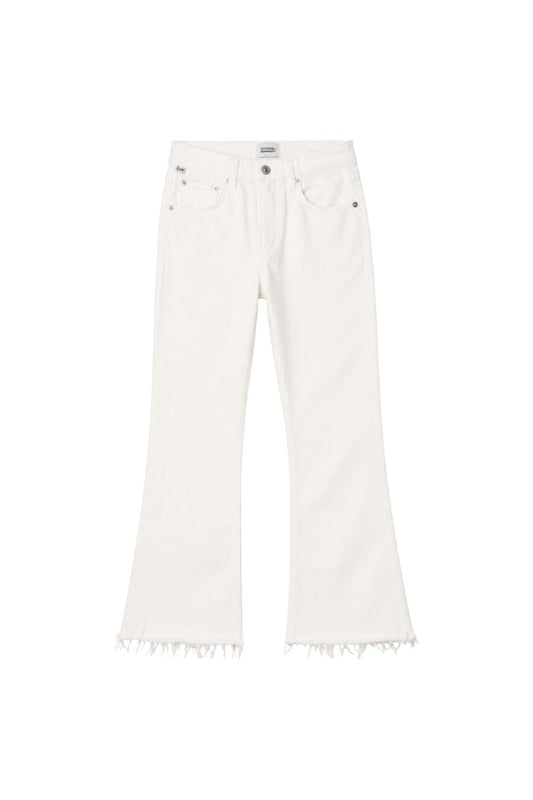 Goldie Ankle Kick Flare in Soft White