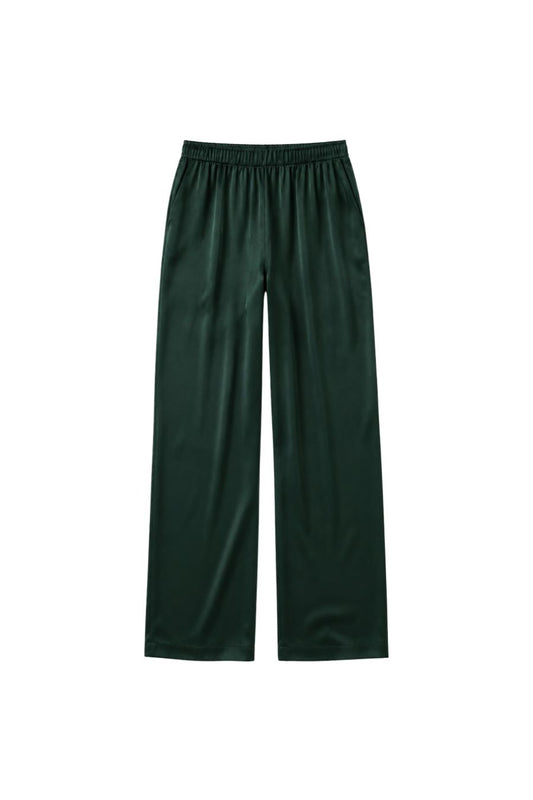 Brynn High Rise Wide Leg in Hunter Green