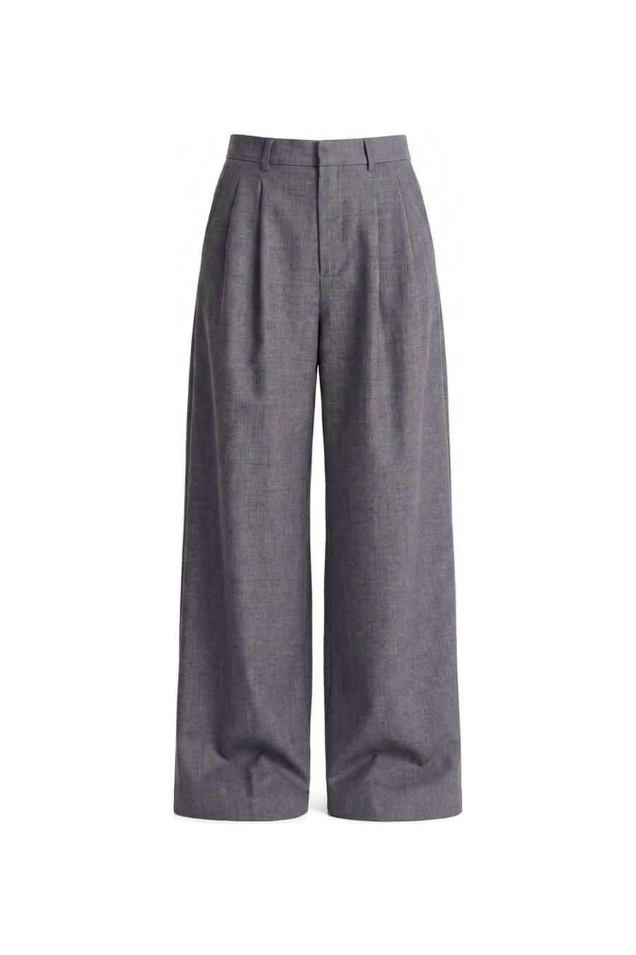 The Keaton Wide Leg in Grey Melange