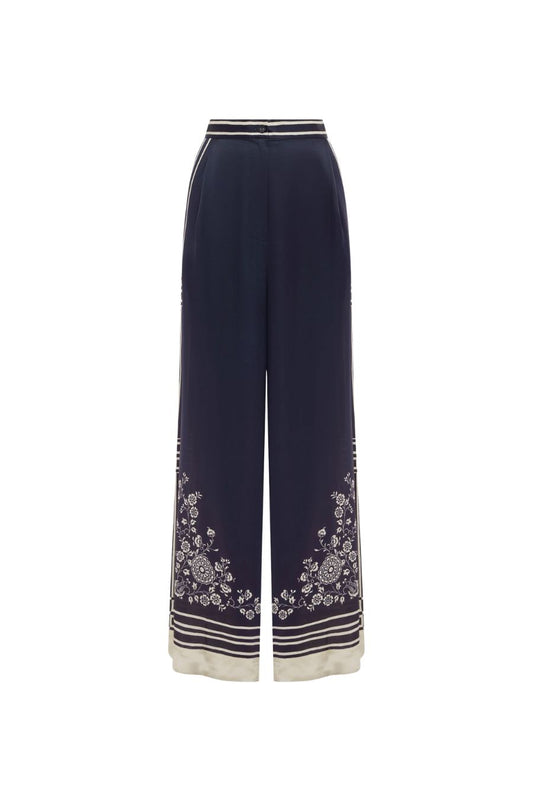 Banderra Silk Pant in Ink