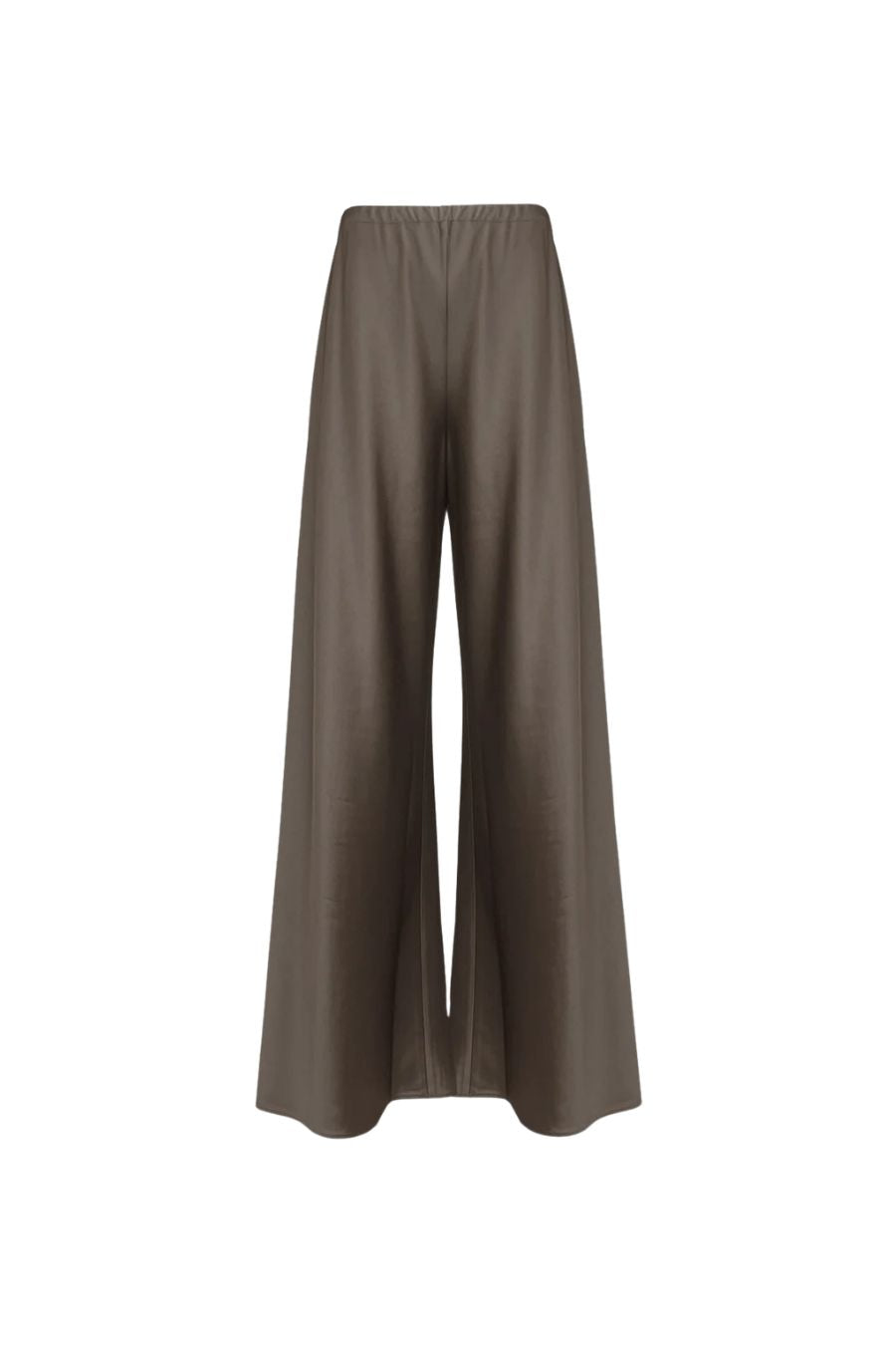 LA LIGNE Satin Colby Pant in Taupe, tailored pant