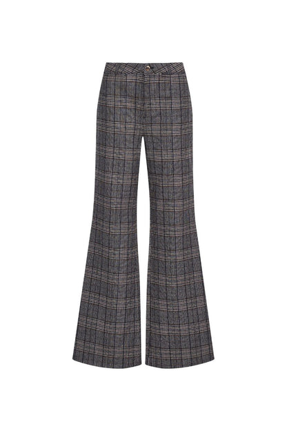 Annie Pant in Keighly Plaid Grey by Cara Cara