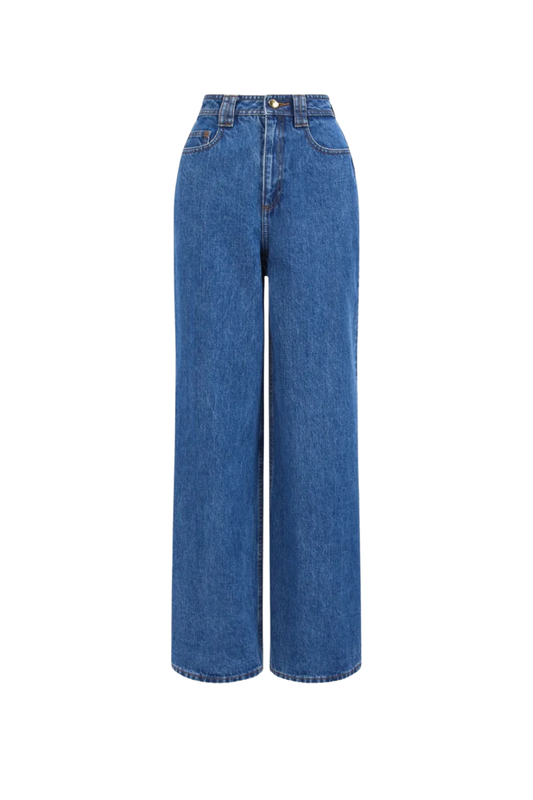 Rylan Extra Wide Leg Jean in Mid Wash
