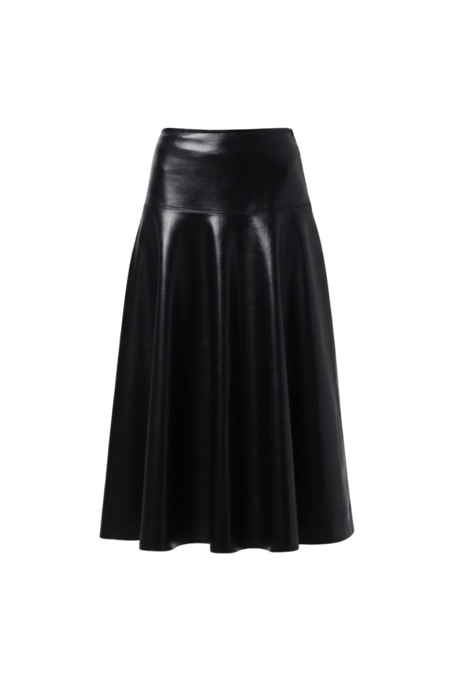 Vita Recycled Leather Maxi Skirt In Black