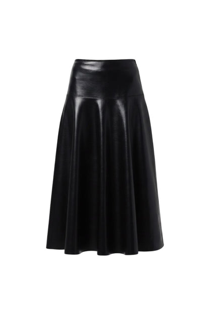 Vita Recycled Leather Maxi Skirt In Black