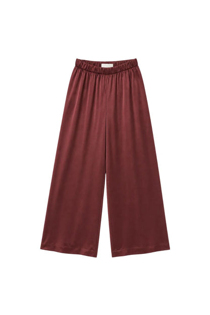 Brynn High Rise Wide Leg in Cabernet