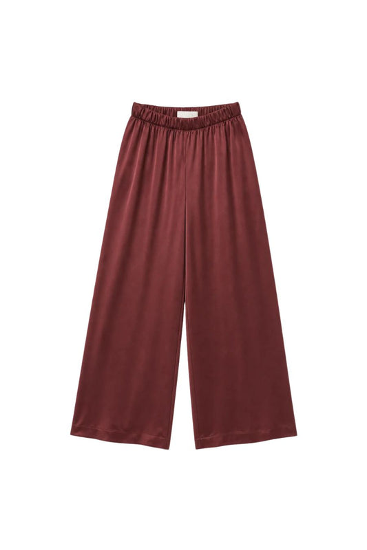 Brynn High Rise Wide Leg in Cabernet