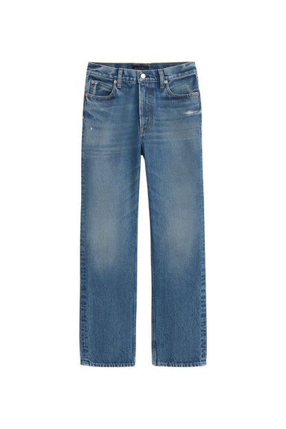 Jane Mid Rise Straight Jean in Eze Wash