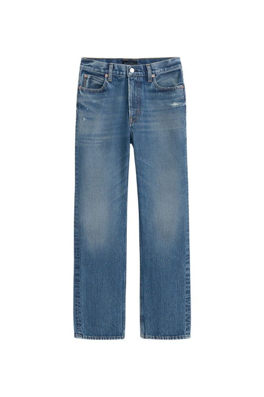 Jane Mid Rise Straight Jean in Eze Wash
