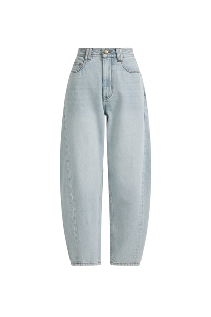 Stevie Barrel Ankle Jean in Light Wash