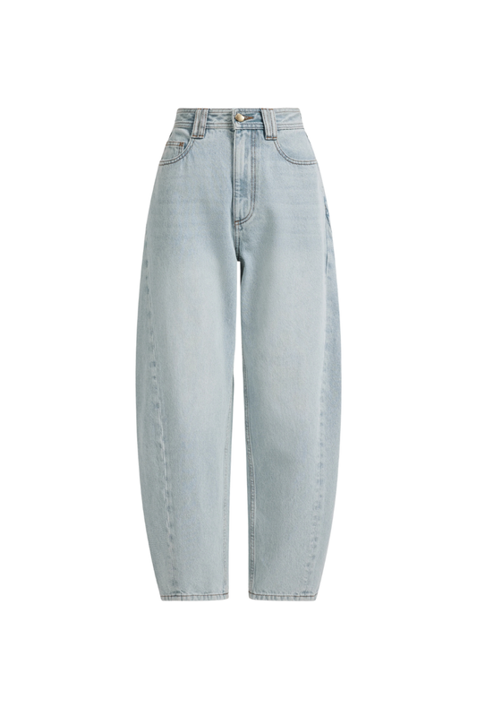 Stevie Barrel Ankle Jean in Light Wash