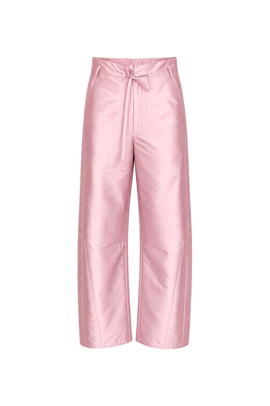 Techno Taffeta Barrel Pant in Rose