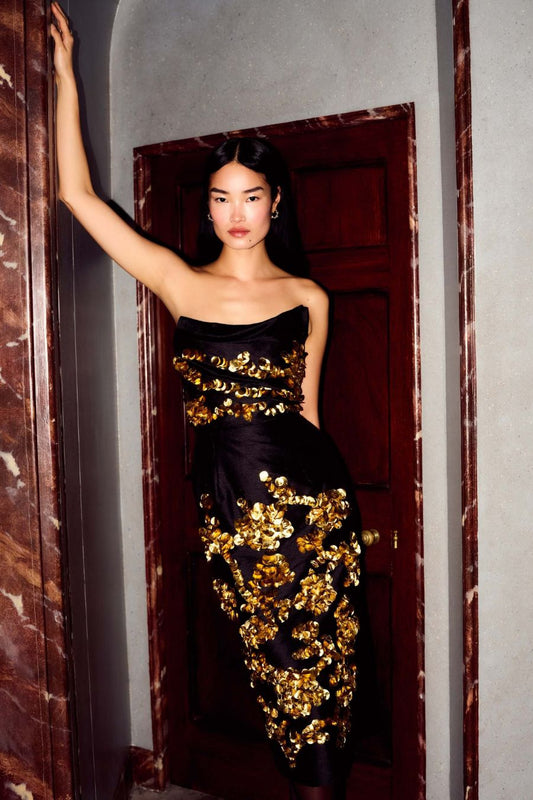 TS Mirage Sequin Embellished Midi Skirt