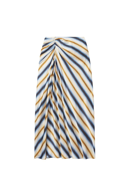 Jean Skirt in Tahoe Blue/Milk Chocolate