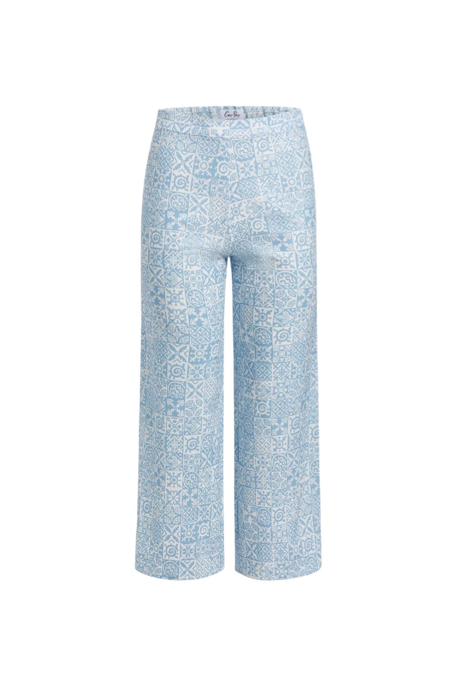Classic Crop Pant in Blue Check
