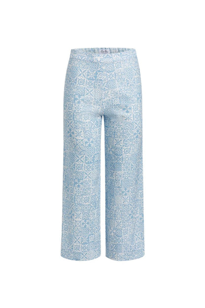 Classic Crop Pant in Blue Check
