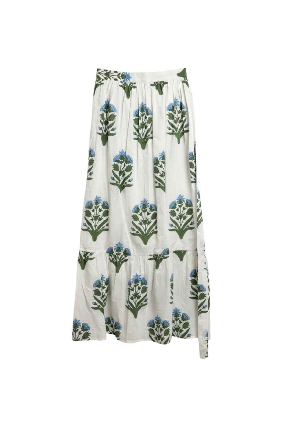 Long Wrap Skirt in Palladio Garden