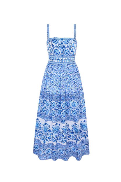 Azure Patchwork Nuri Dress