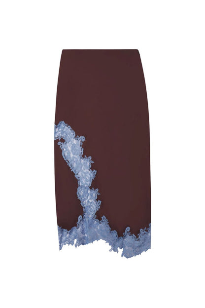Olivia Skirt in Ganache/French Blue