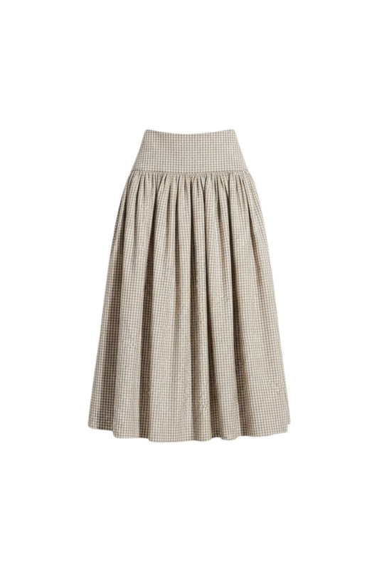 Havara Skirt in Tan/White