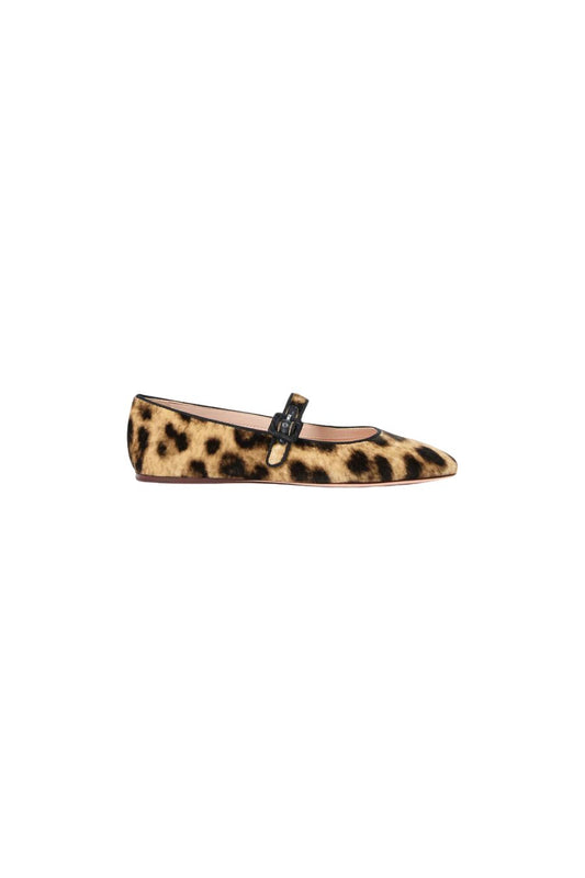 Ginger Leopard Velvet Mary Jane