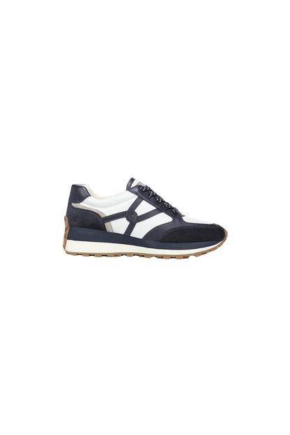 Valentina Suede Sneaker in Navy Multi