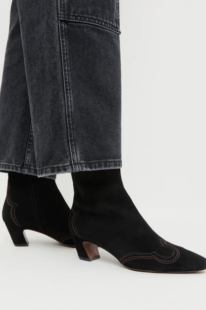 Harlan Black Suede Ankle Boot