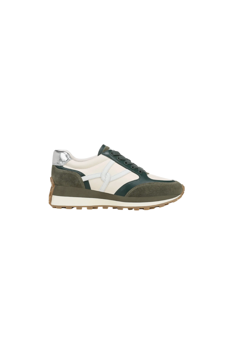 Valentina Suede Sneaker in Green Multi