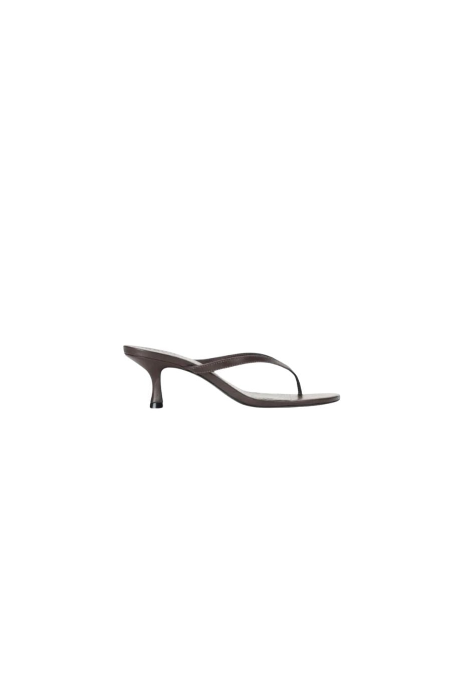 Staud Freja Kitten Heel in Espresso, leather thong kitten heel