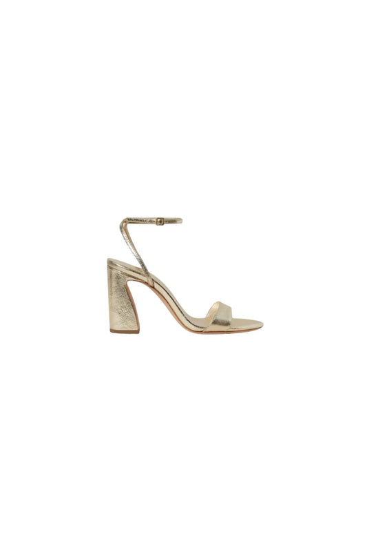 Malia Champagne Curved-Heel Sandal