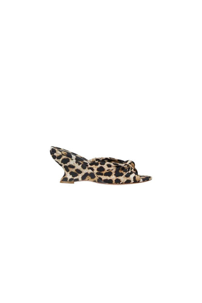 Loeffler Randall Marsy Angled Wedge in Leopard, angled wedge sandal