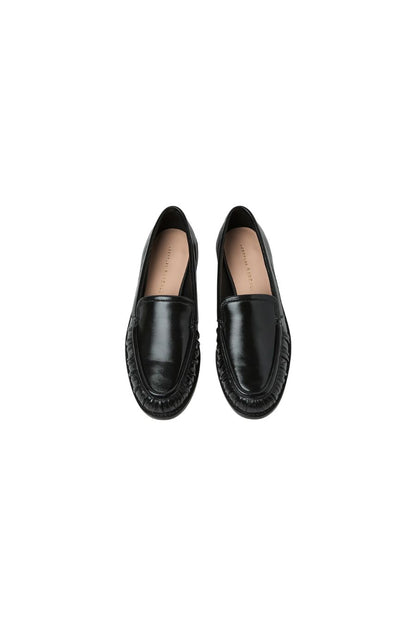 Lucille Smocked Loafer in Black