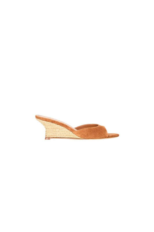 Brigitte Wedge in Tabac/Natural