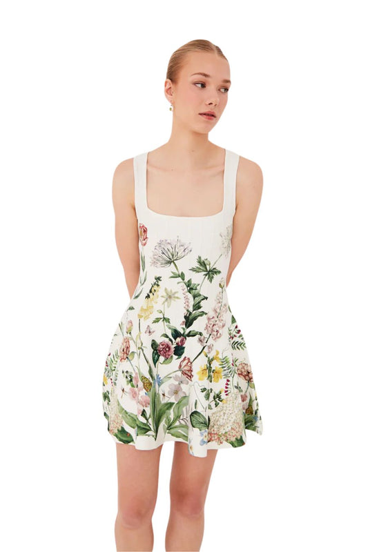 Velma Mini Dress in Bloomsfield Ivory