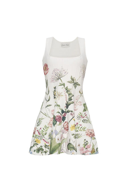 Velma Mini Dress in Bloomsfield Ivory