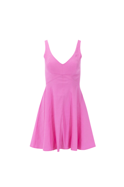 Madison Linen Mini Dress in Orchid