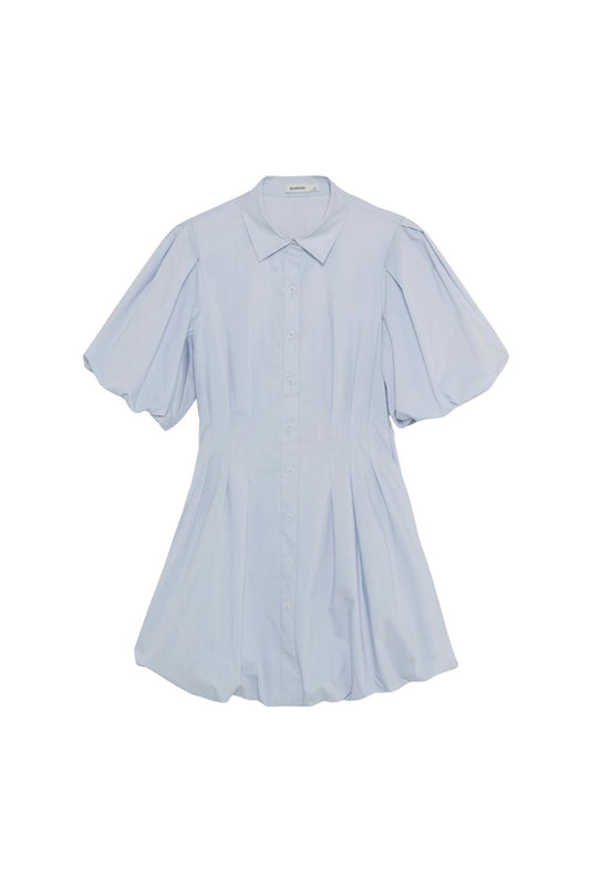 Cleo Balloon Mini Dress in Periwinkle Sky