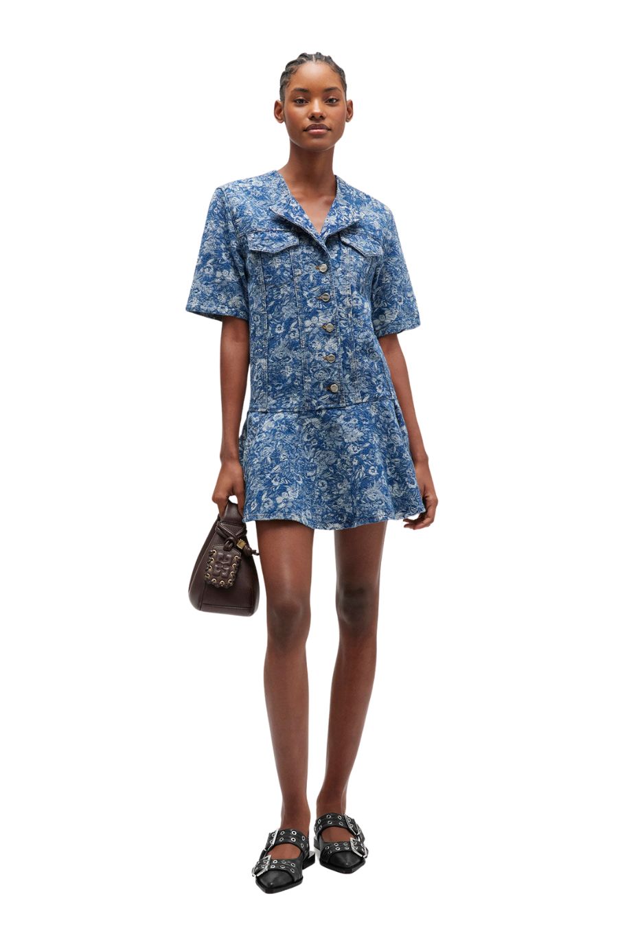 Blue Tapestry Mini Dress | GANNI | Bunny & Babe – Bunny and Babe