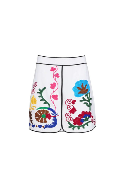 Dottie Mini Skirt in Stitchtopia
