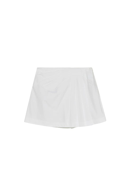 Devlin Pleated Mini Skort in White