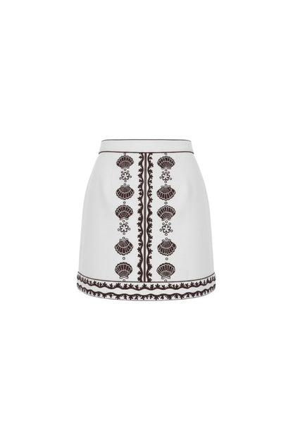 Delfina Mini Skirt in Mocha