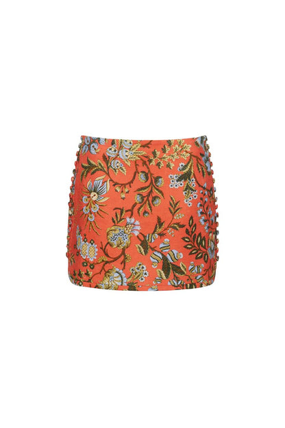 Roseland Skirt in Clover Orange