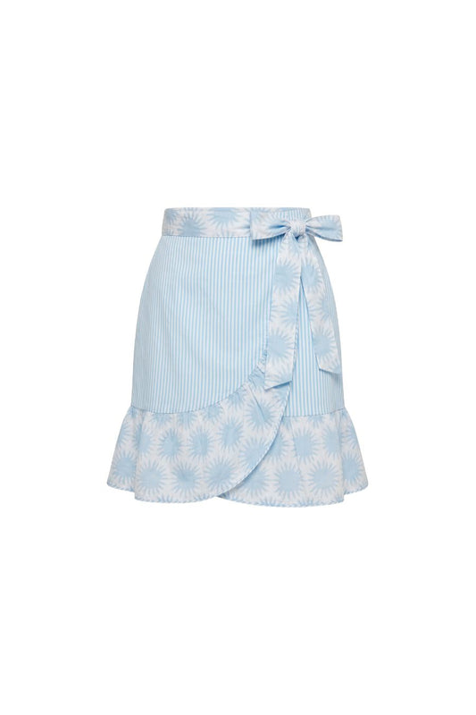 Luna Skirt in Sun Print & Thin Stripe