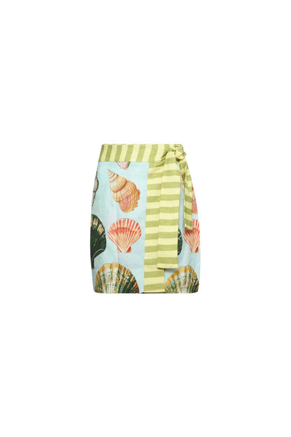 Bistro Skirt in Somers Shell Mint Mini