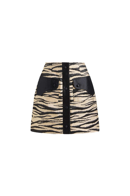 TS Noor Zebra-Striped Mini Skirt