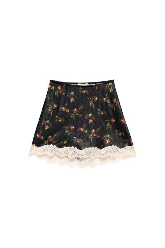 Giulietta Skirt in Noir Hillside Thistles
