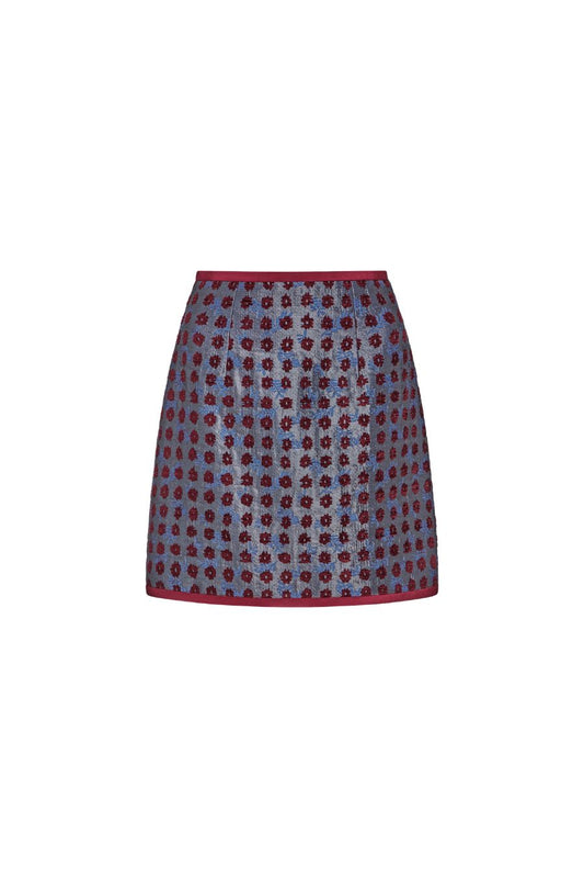 TS Linette Teal Tapestry Mini Skirt