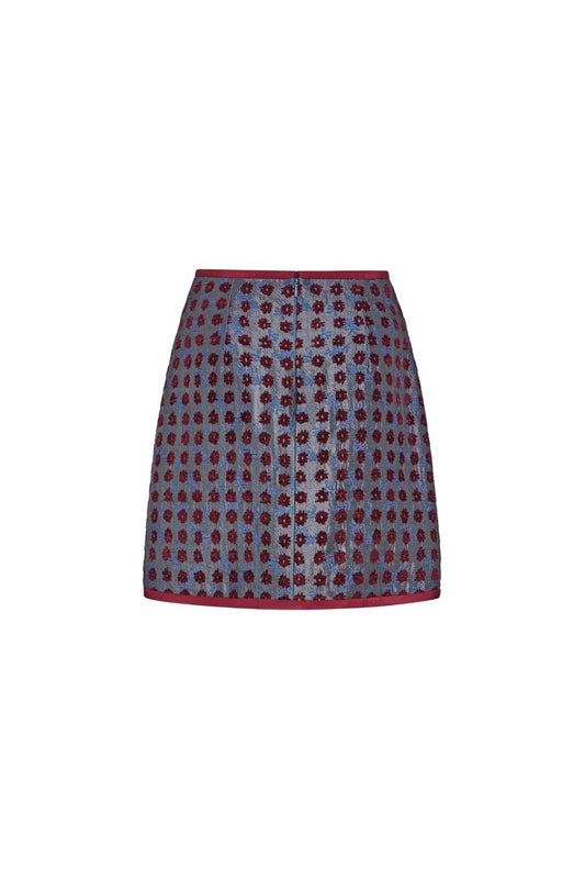 TS Linette Teal Tapestry Mini Skirt