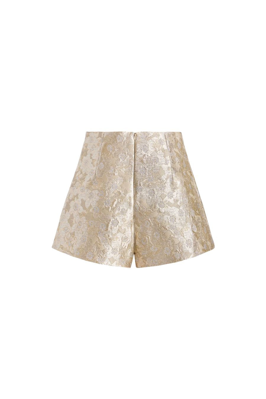 TS Mira Shorts in Silver Metallic Floral